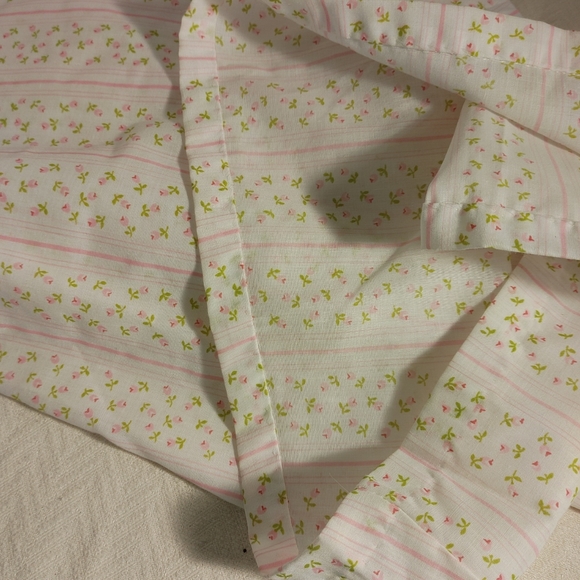 Vintage Long Nightgown Pink Design Size M Lace Detail Atkins - Picture 3 of 12